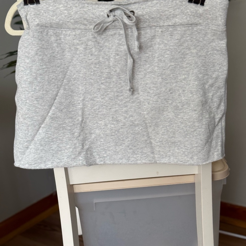 Gray Drawstring Skirt